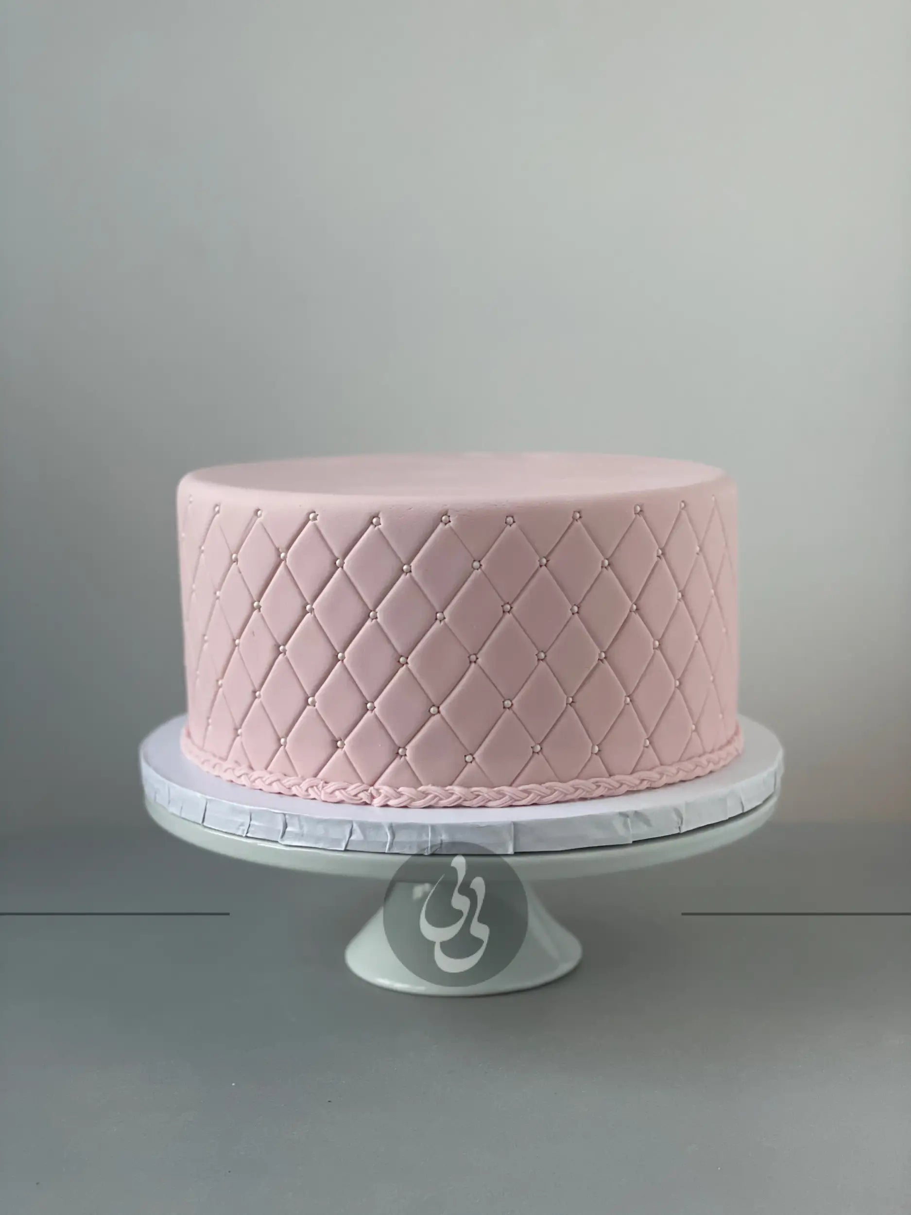 Sugar flowers on quilted fondant - custom cake