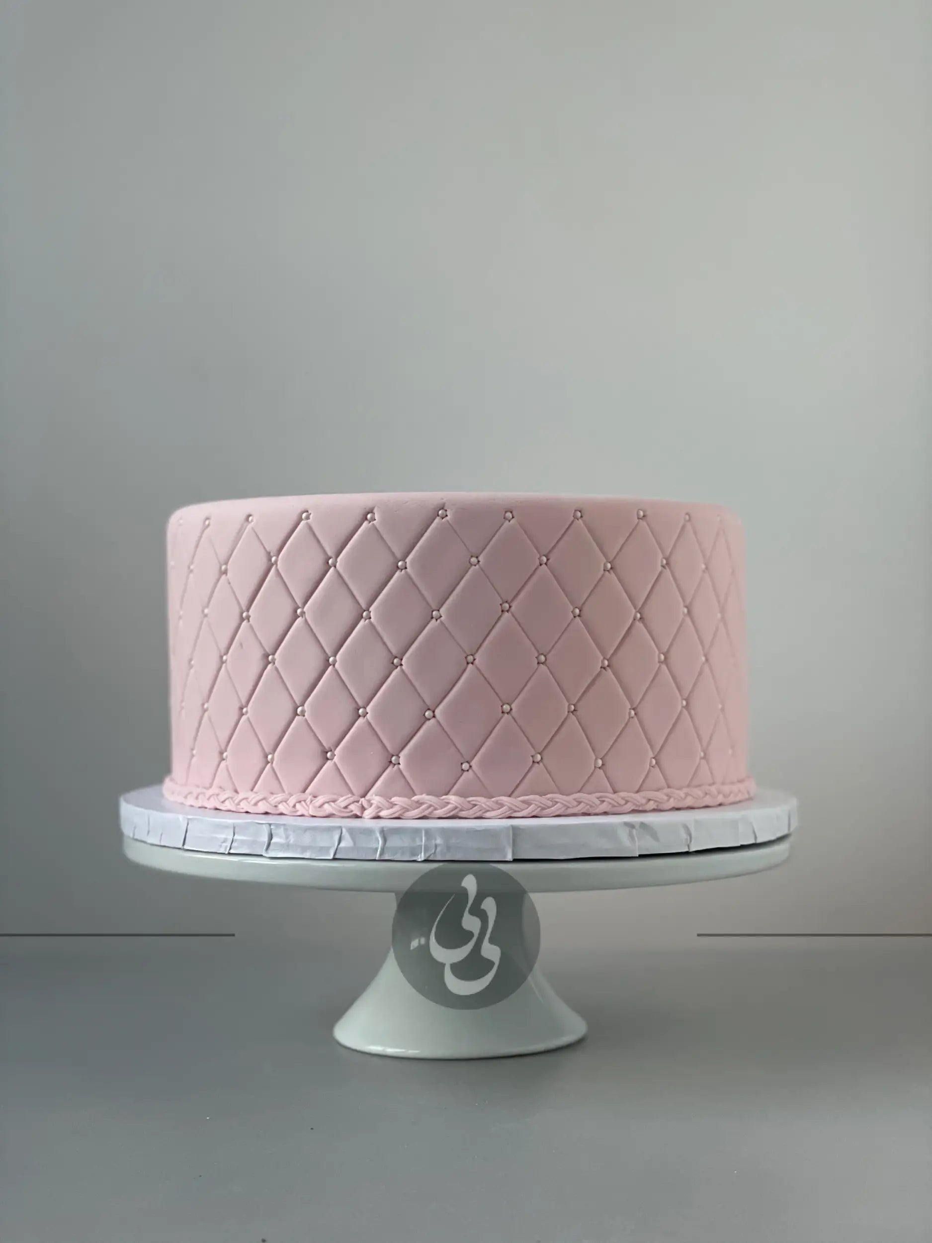 Sugar flowers on quilted fondant - custom cake