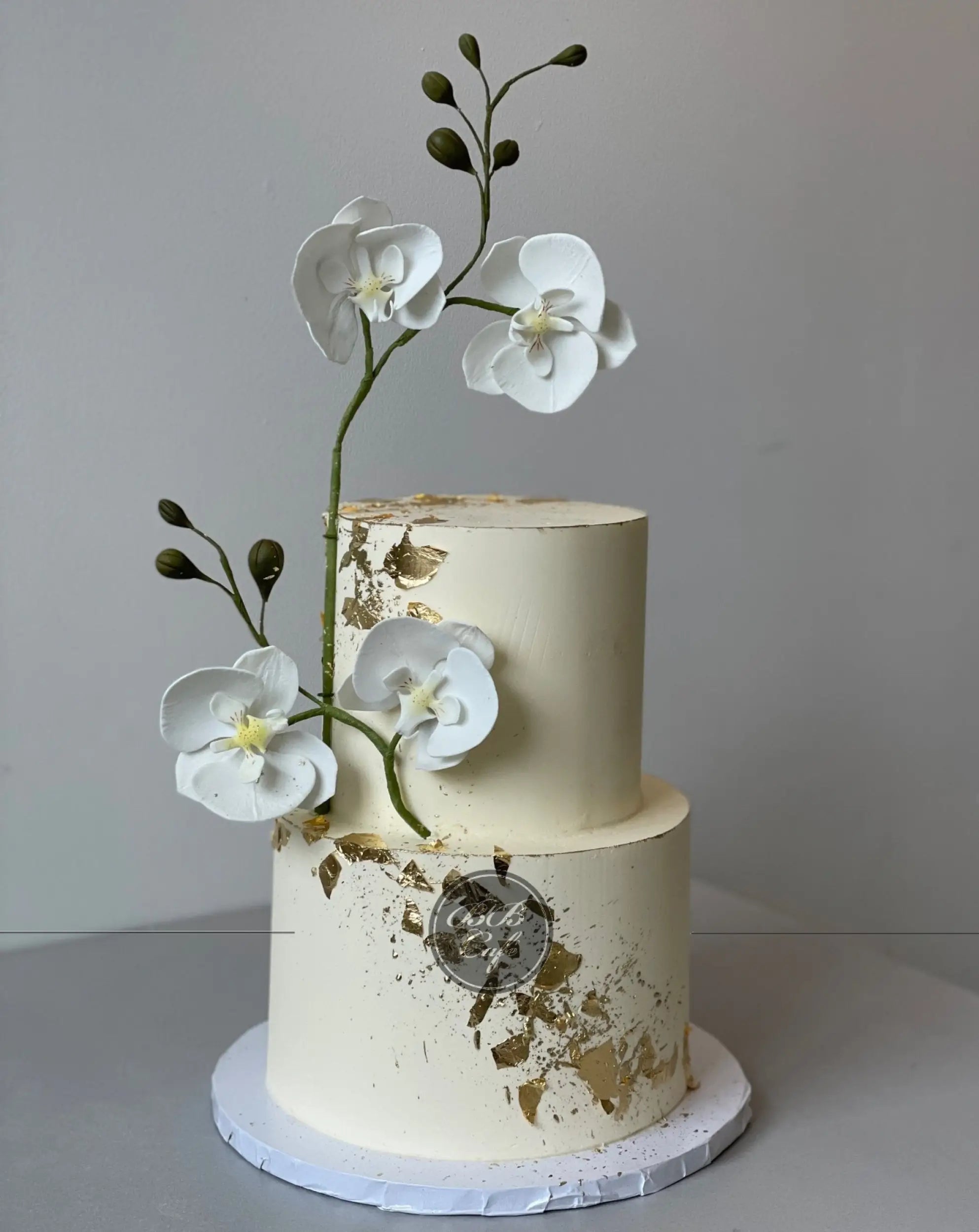 Sugar Orchid Stem on Buttercream BB Cafe Bake Boutique