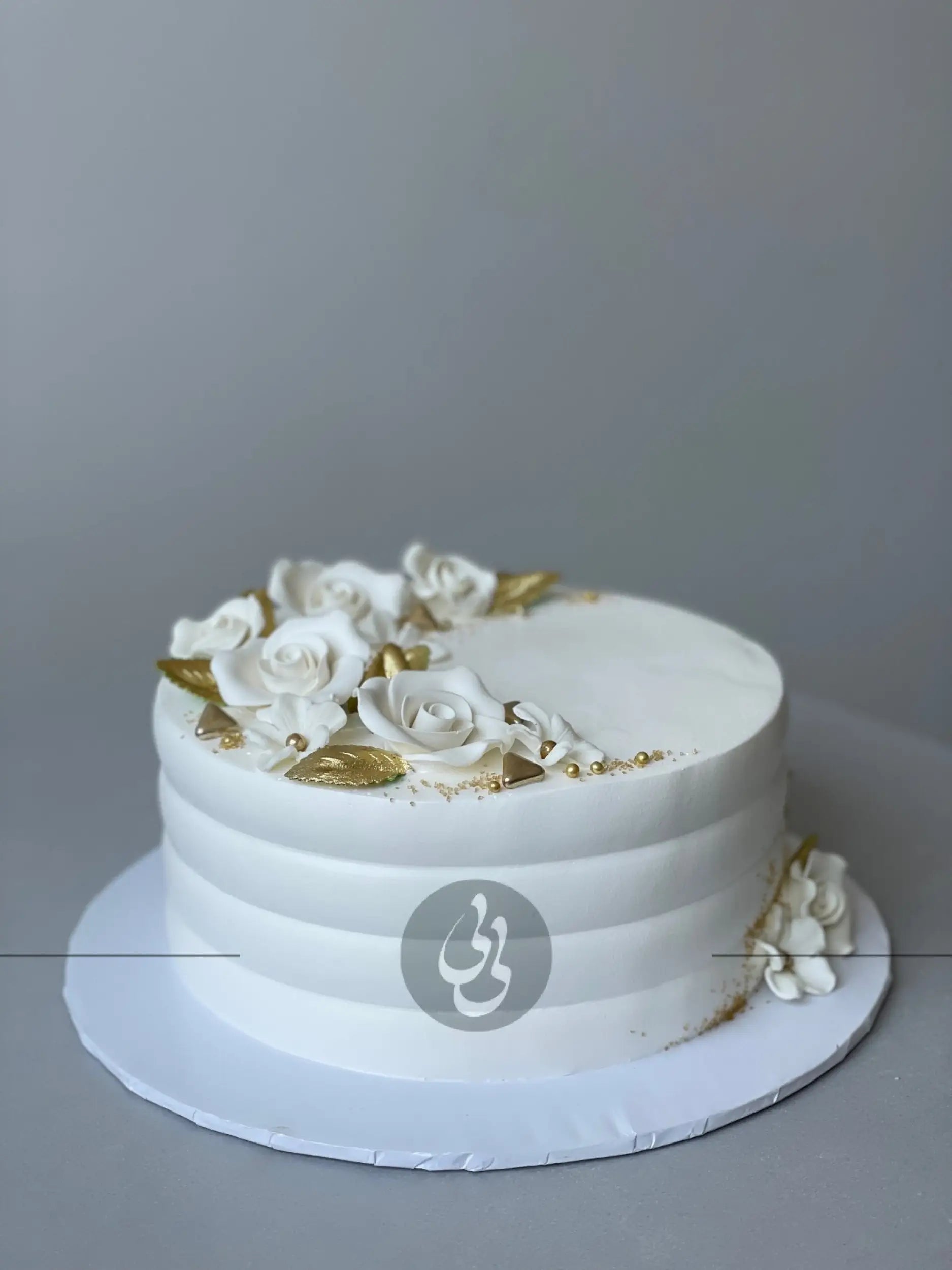 Sugar roses on whipped cream - custom cake