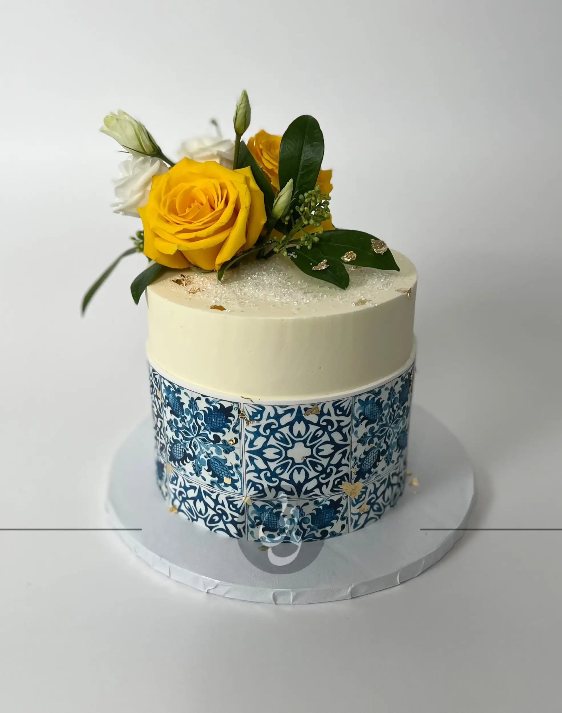 Tile edible print on buttercream - custom cake