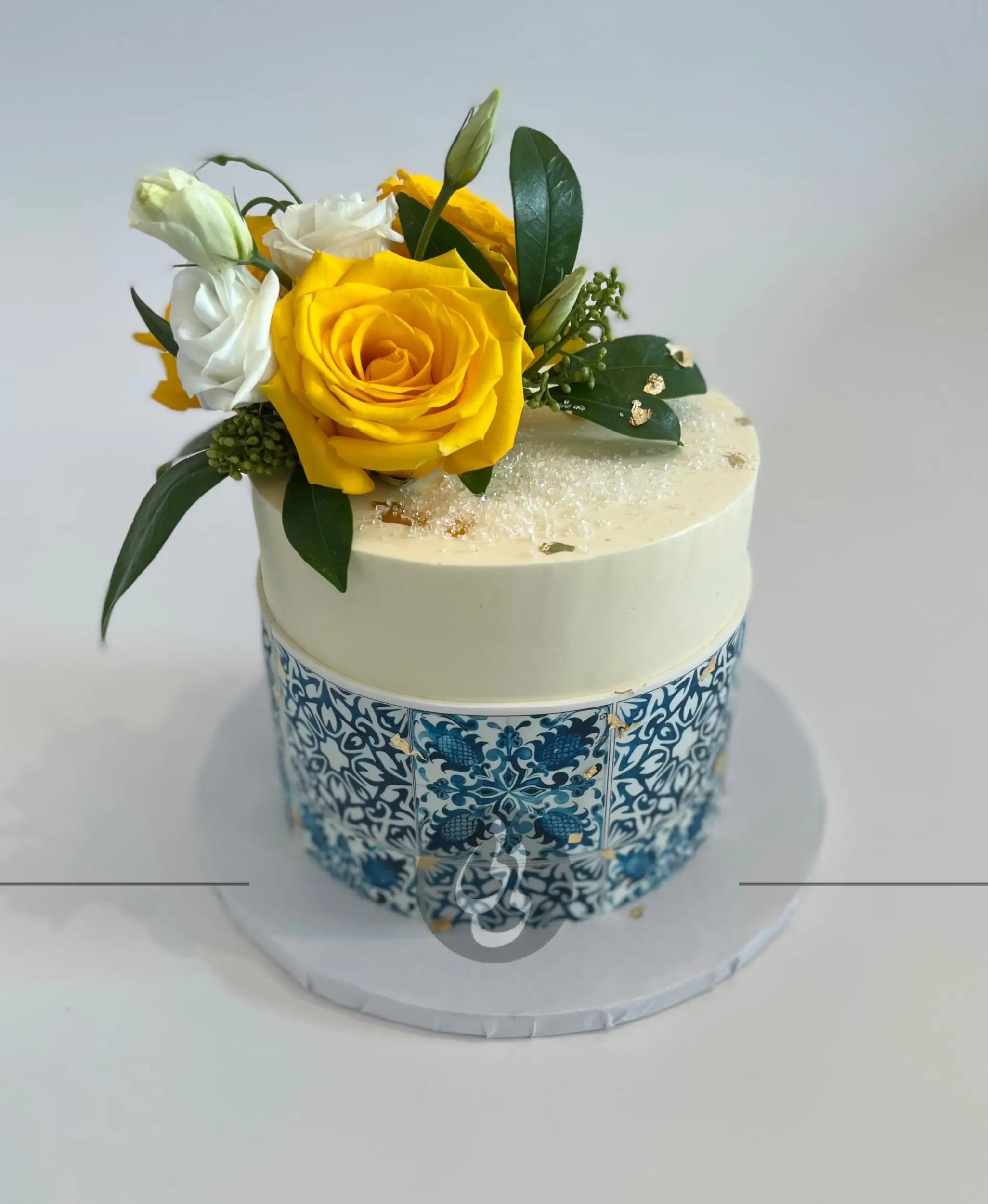 Tile edible print on buttercream - custom cake
