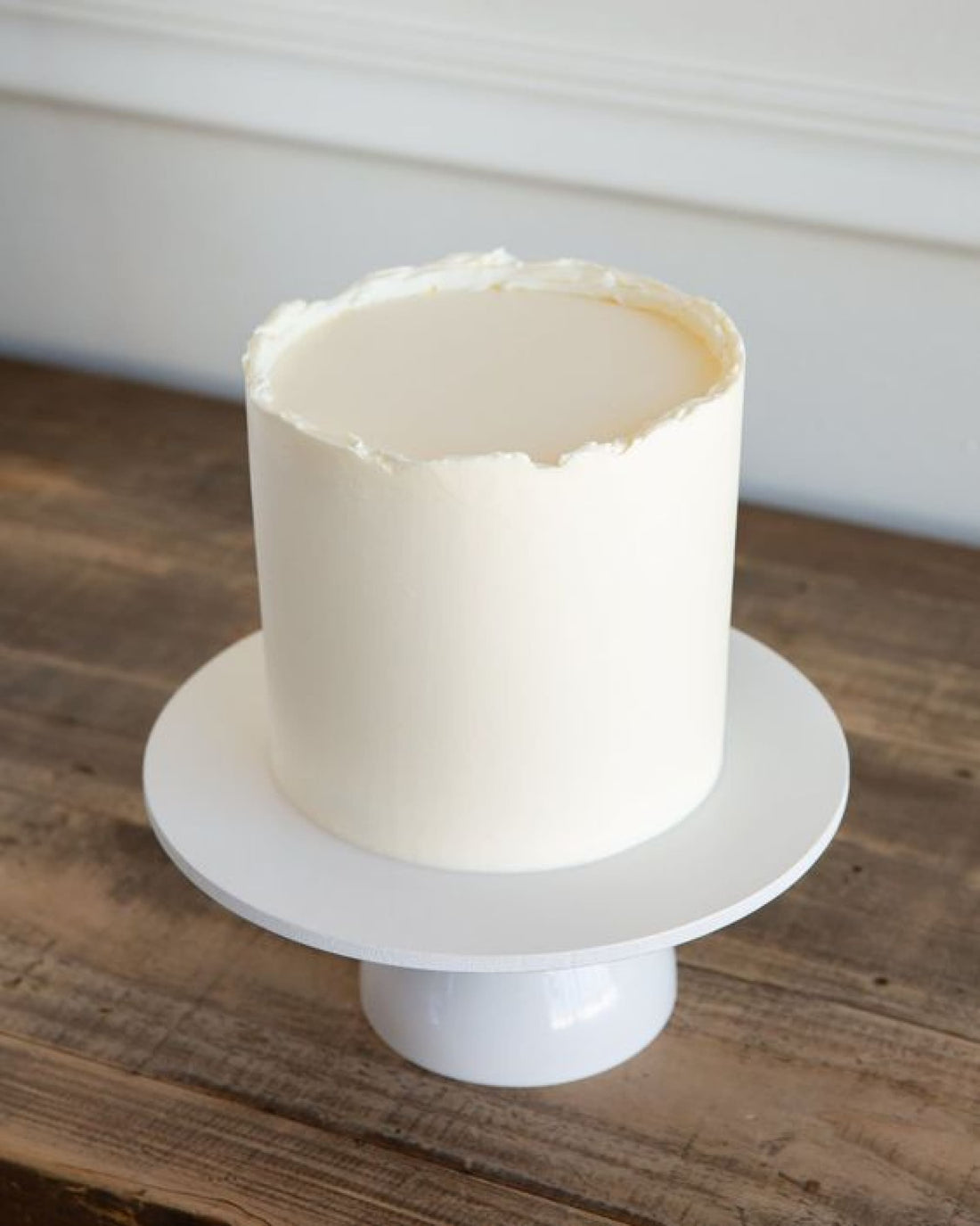 Undecorated deckled edge buttercream - custom cake
