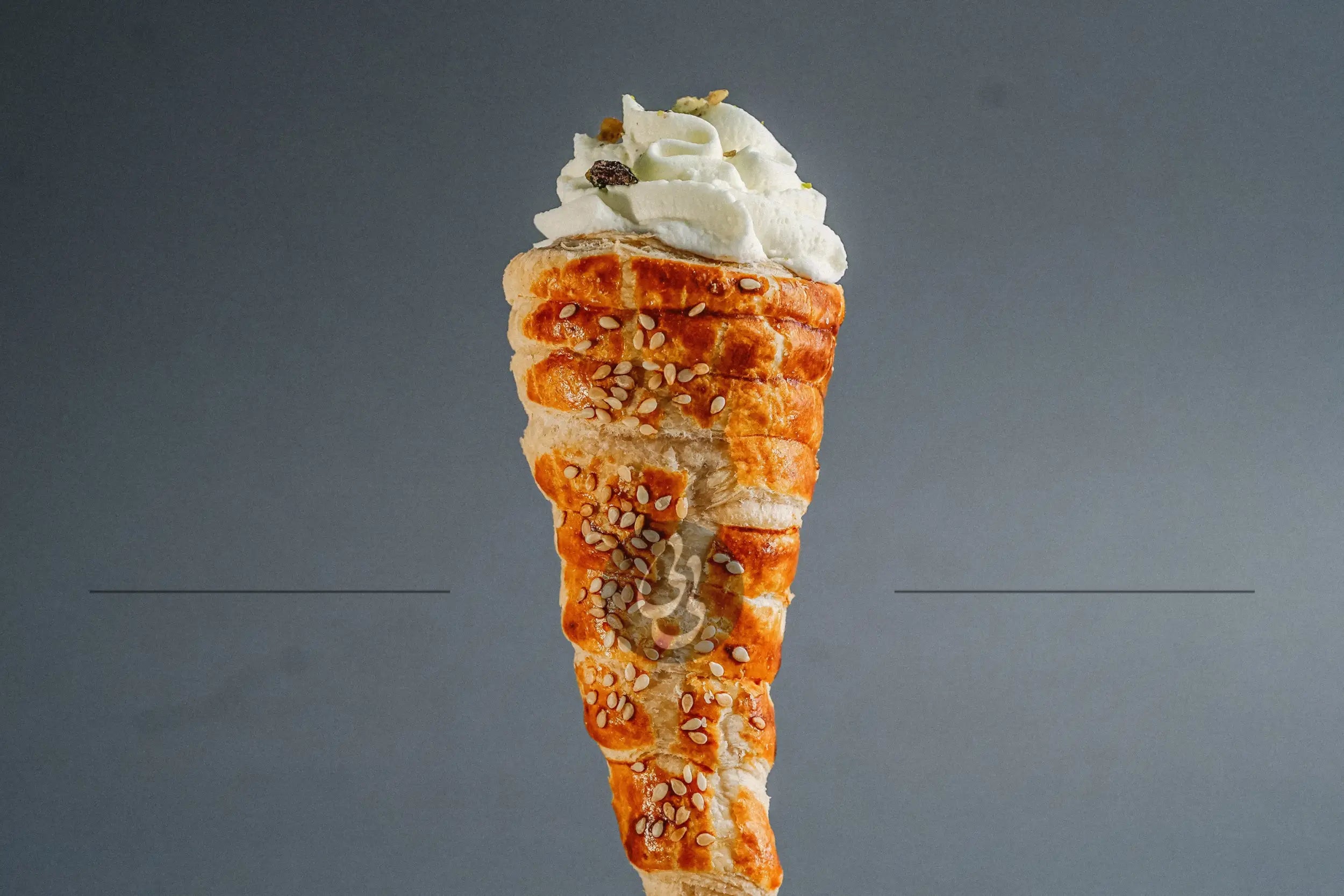 Whipped cream cone - pastry