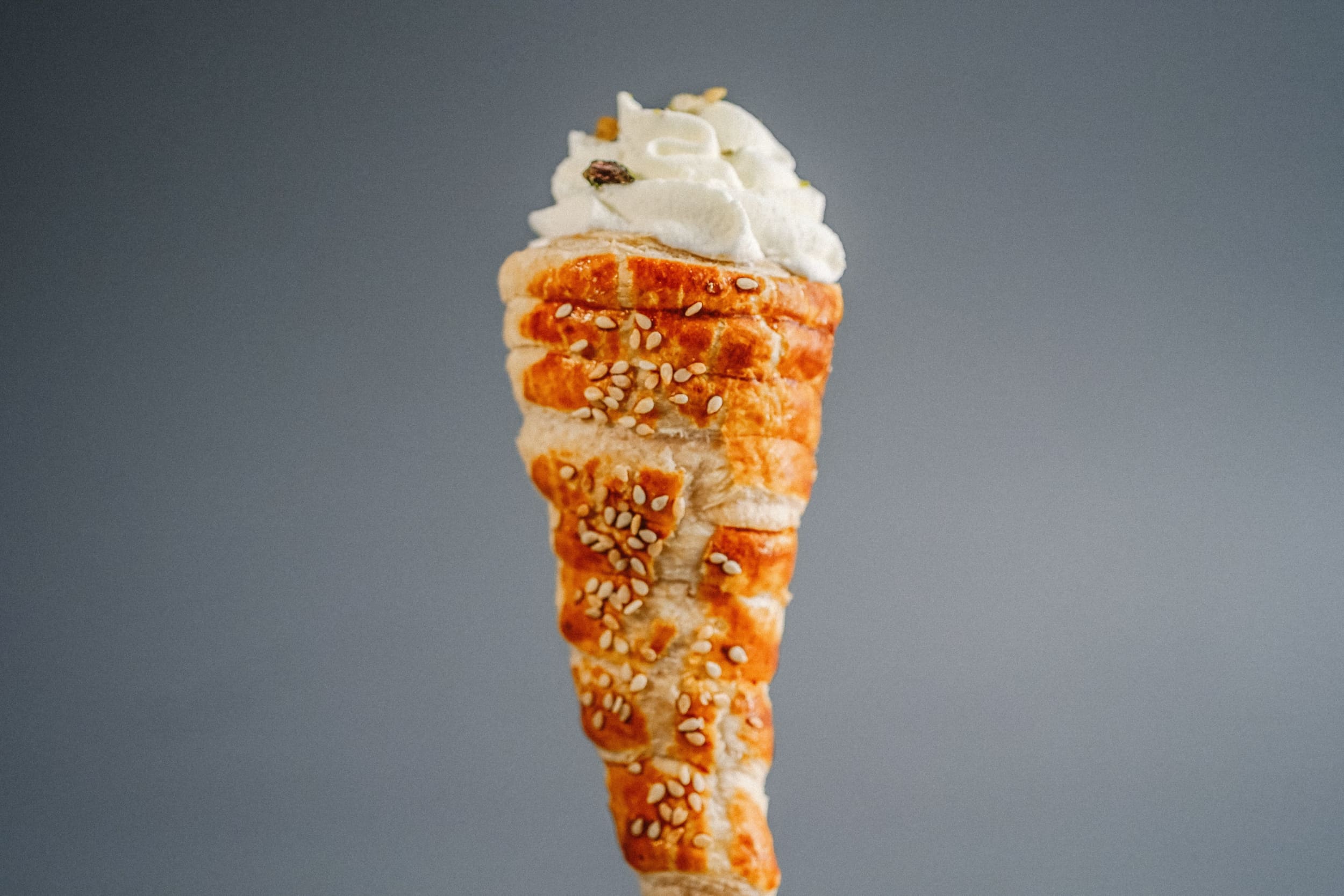 Whipped cream cone - pastry