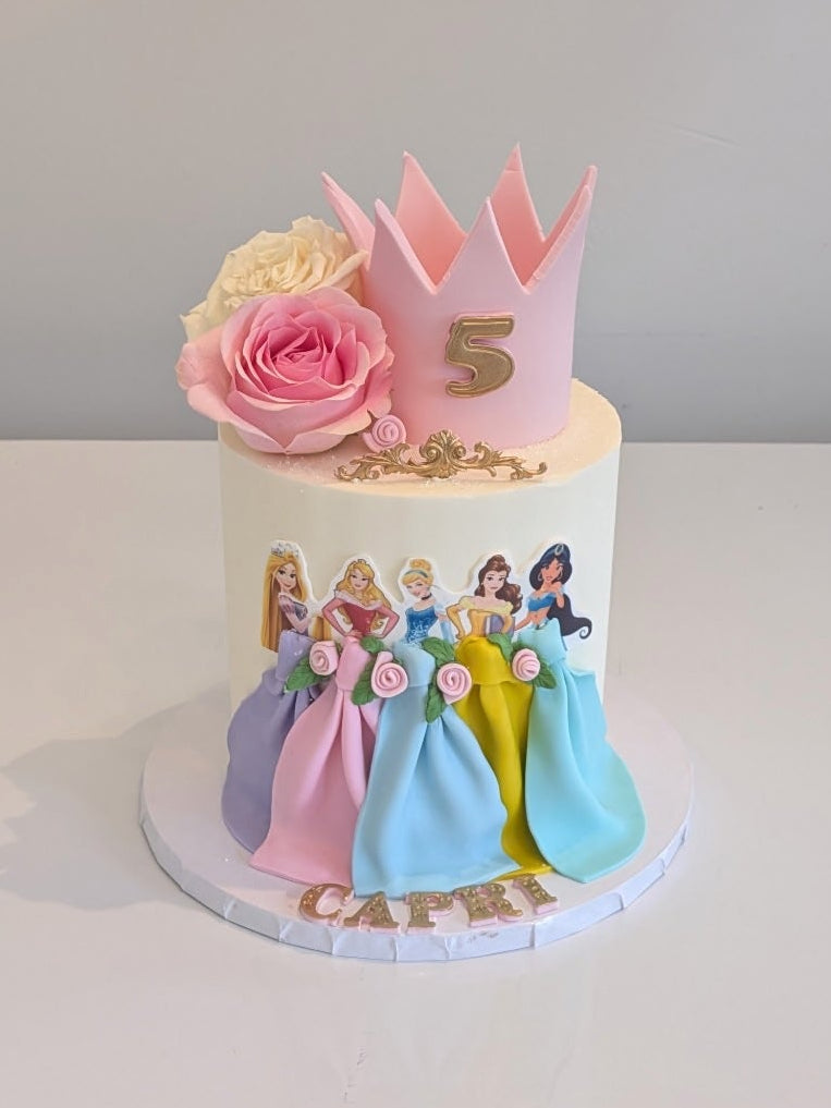 Crown and Edible Print on Buttercream