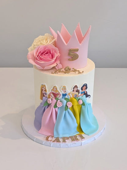 Crown and Edible Print on Buttercream