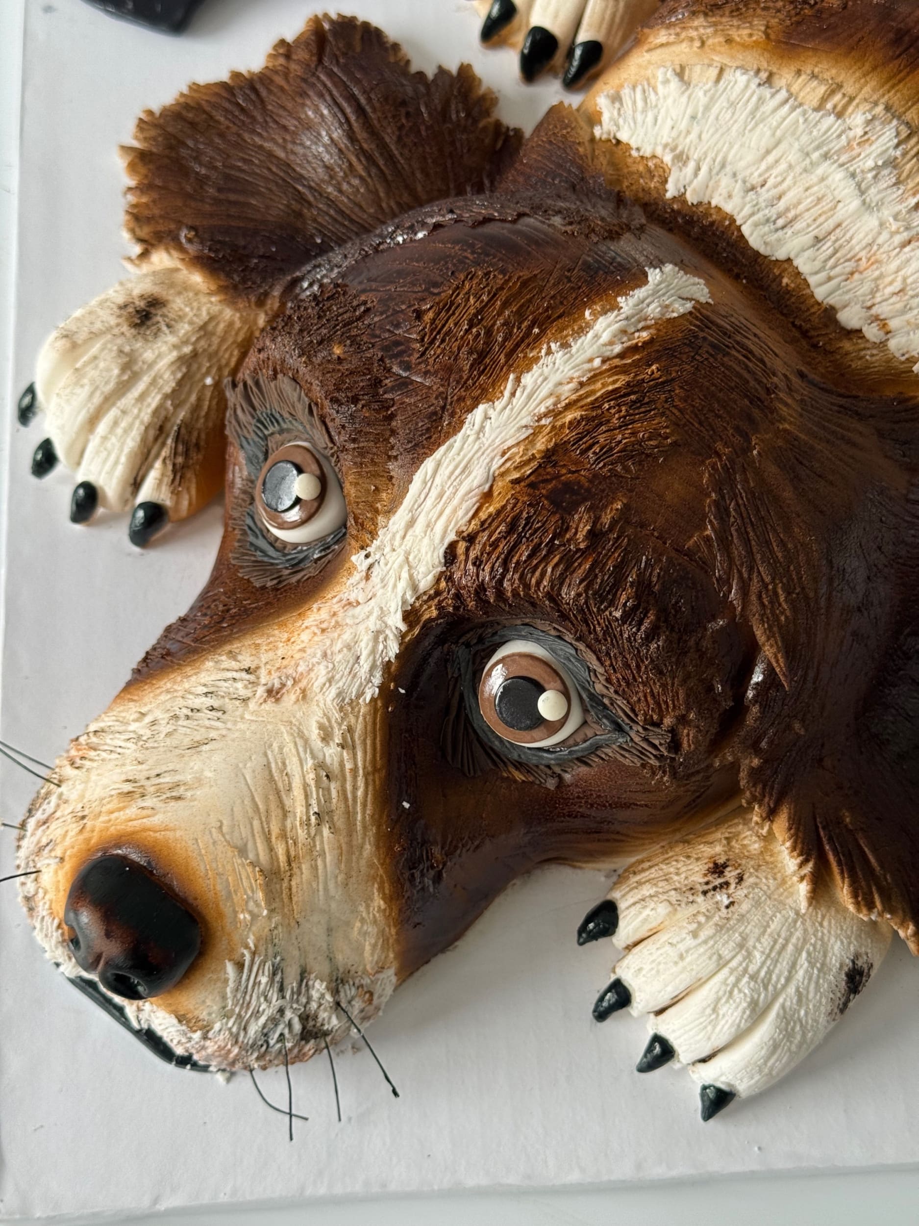 3d animal - dog cake in fondant - custom cake