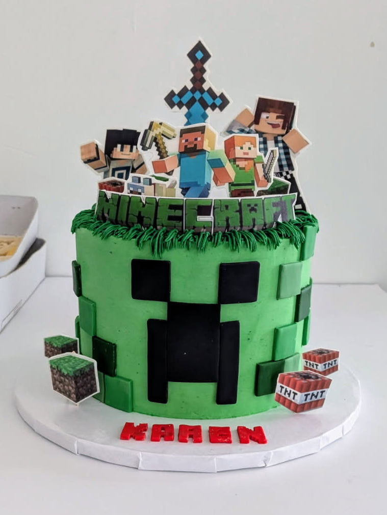 Minecraft Edible Images on Buttercream