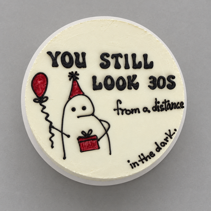Hand Sketched Meme on Buttercream