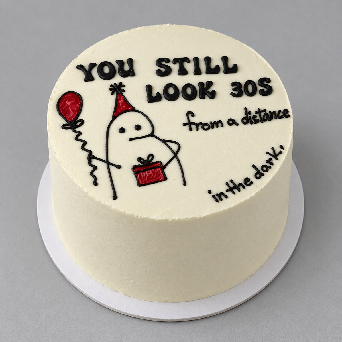 Hand Sketched Meme on Buttercream