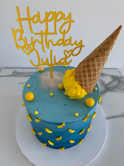 Ice Cream Cone on Buttercream