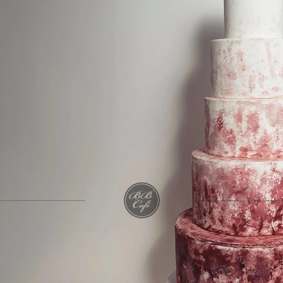 Abstract brushwork - wedding cake