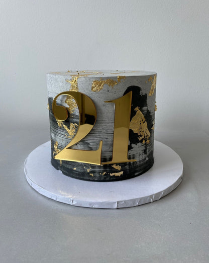 Abstract buttercream art cake - custom cake