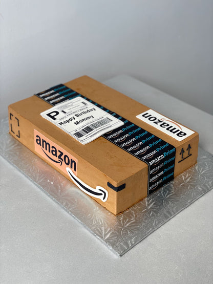 Amazon box in buttercream - custom cake