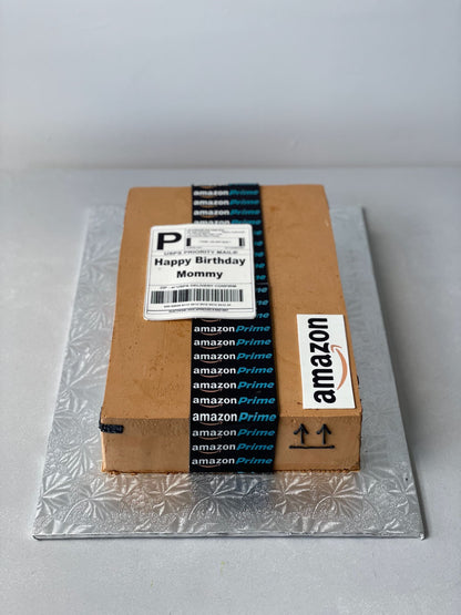 Amazon box in buttercream - custom cake