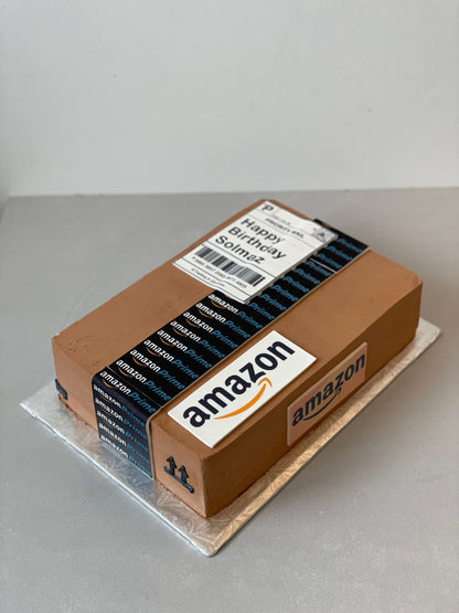 Amazon box in buttercream - custom cake