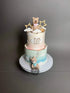 Animals on ombre buttercream - custom cake