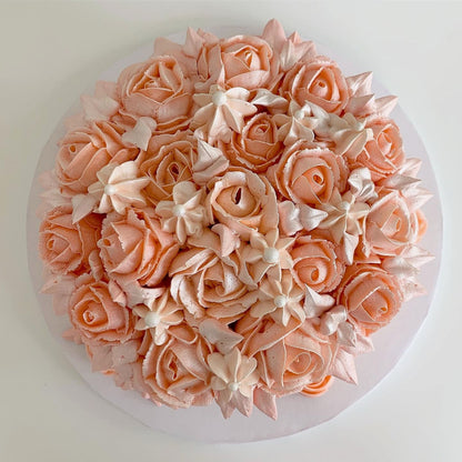 Basket of buttercream roses - custom cake
