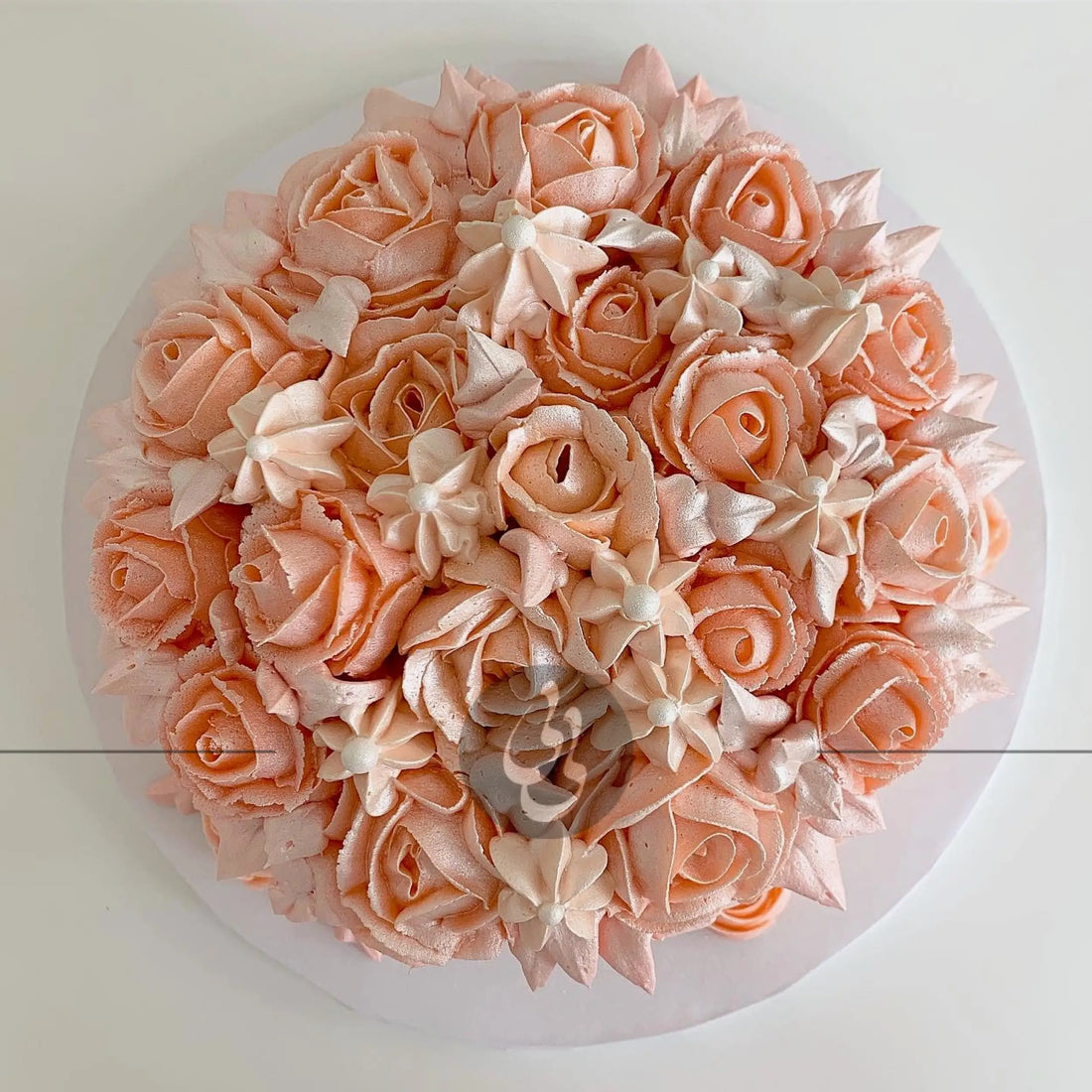 Basket of buttercream roses - custom cake