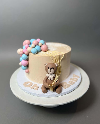 Bears &amp; spheres on buttercream - custom cake