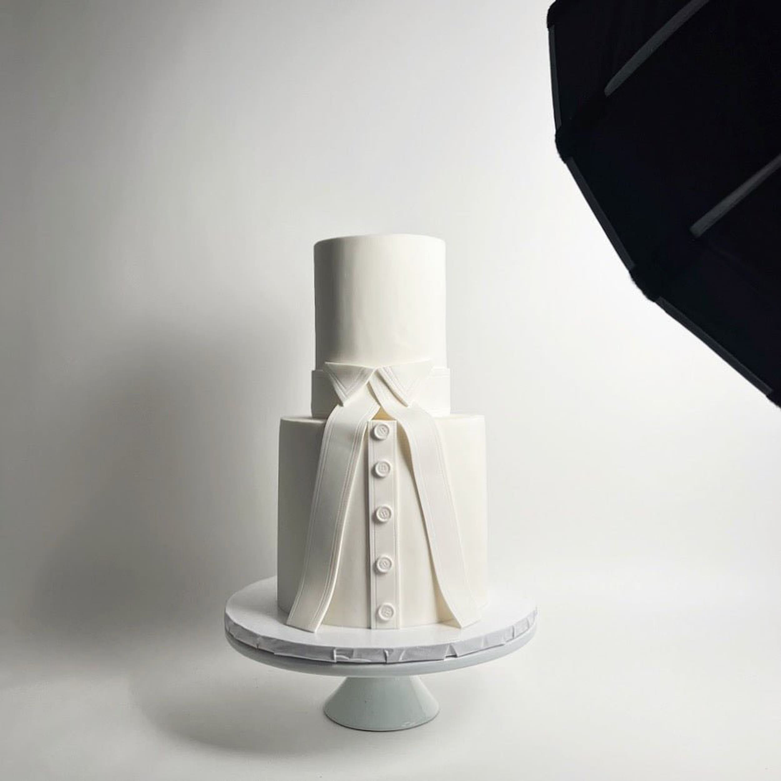 Called to the bar in white fondant - custom cake