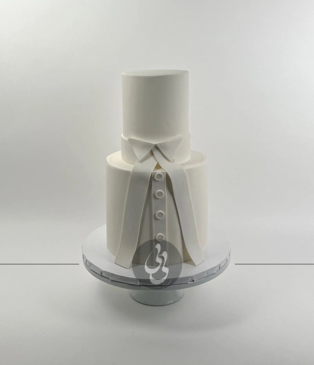 Called to the bar in white fondant - custom cake