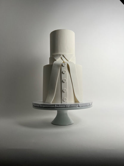 Called to the bar in white fondant - custom cake