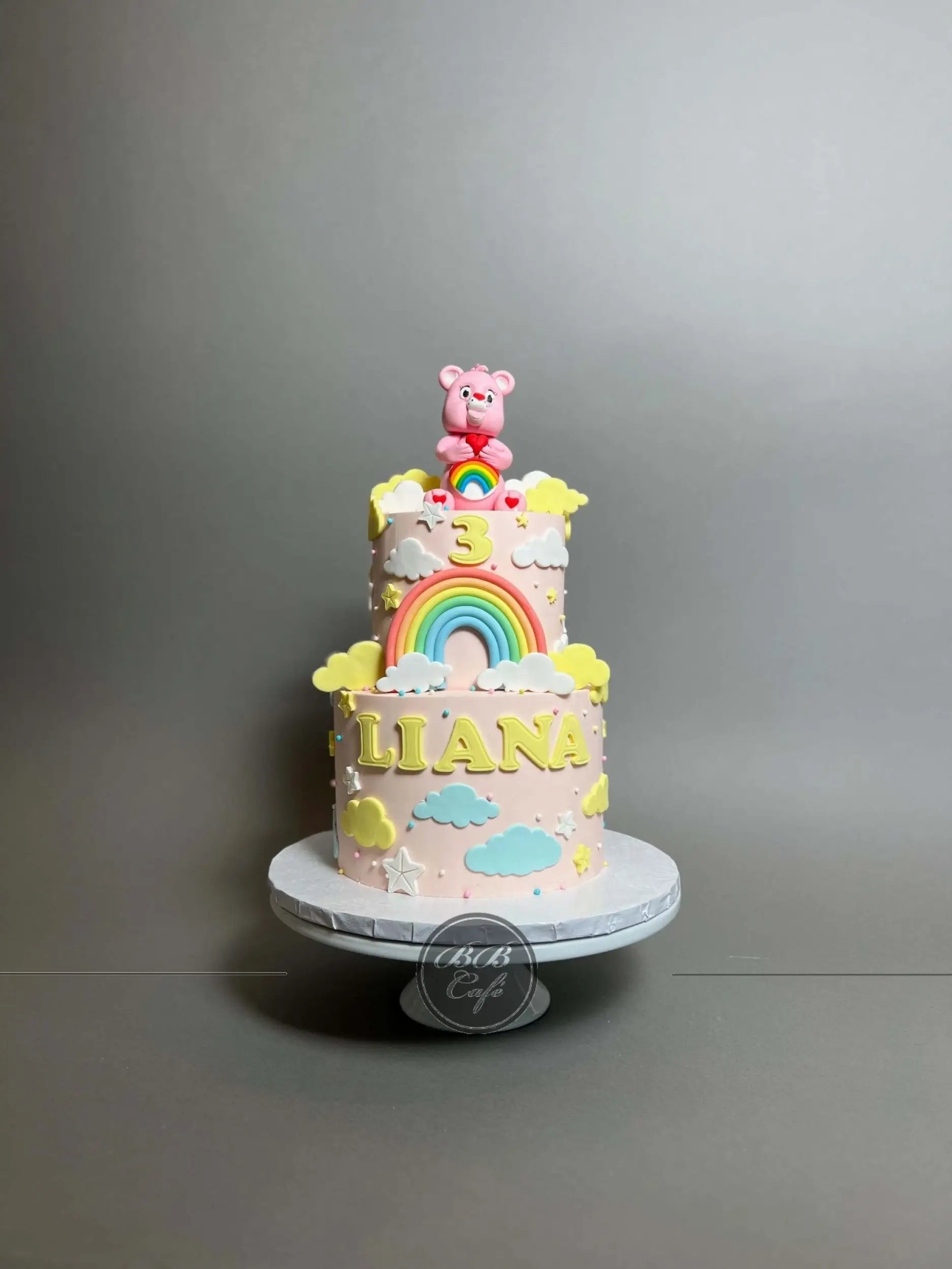 Care bears on buttercream - custom cake