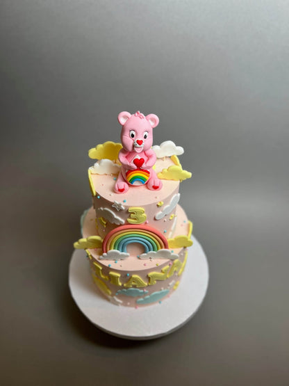 Care bears on buttercream - custom cake