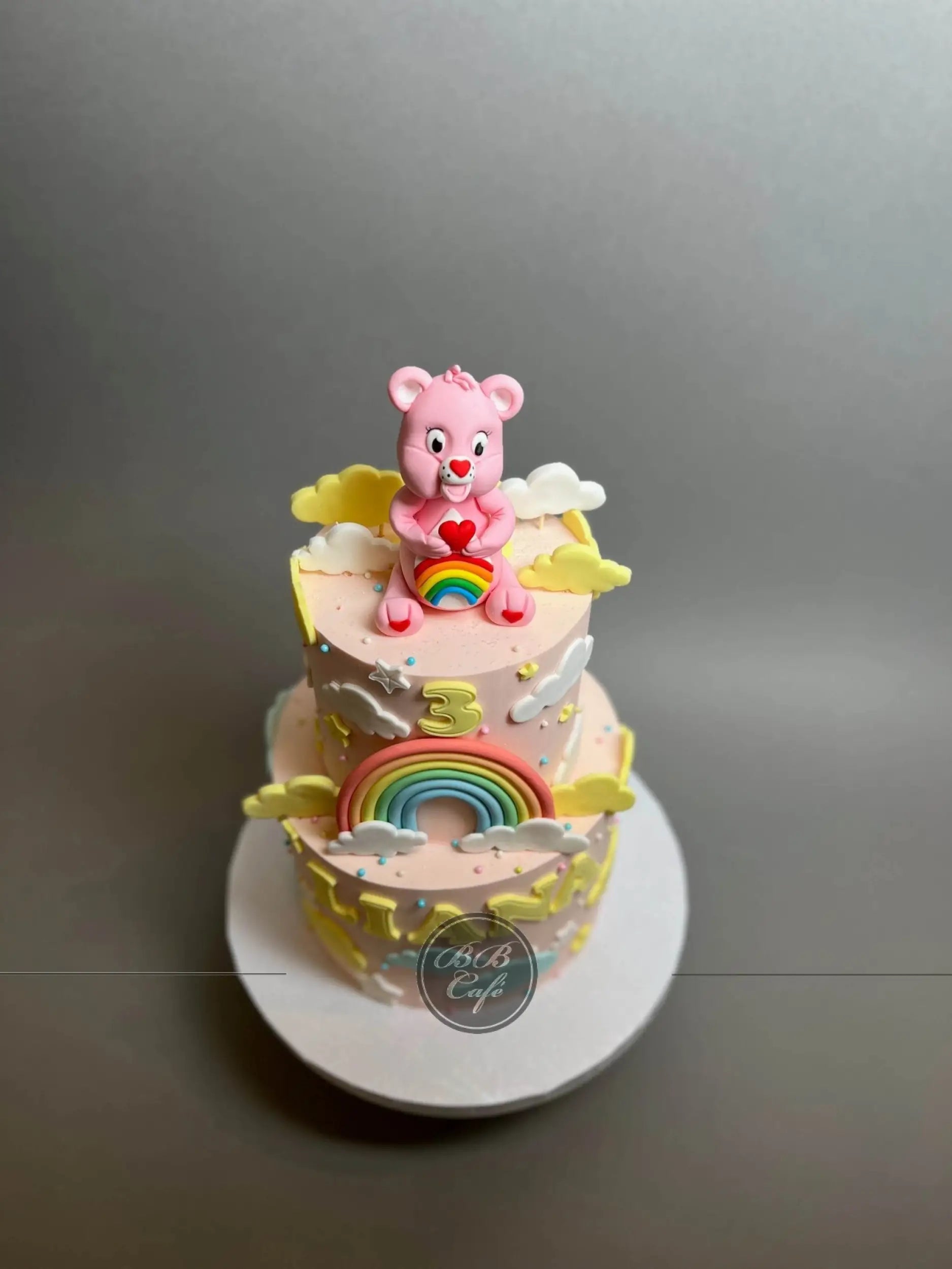 Care bears on buttercream - custom cake