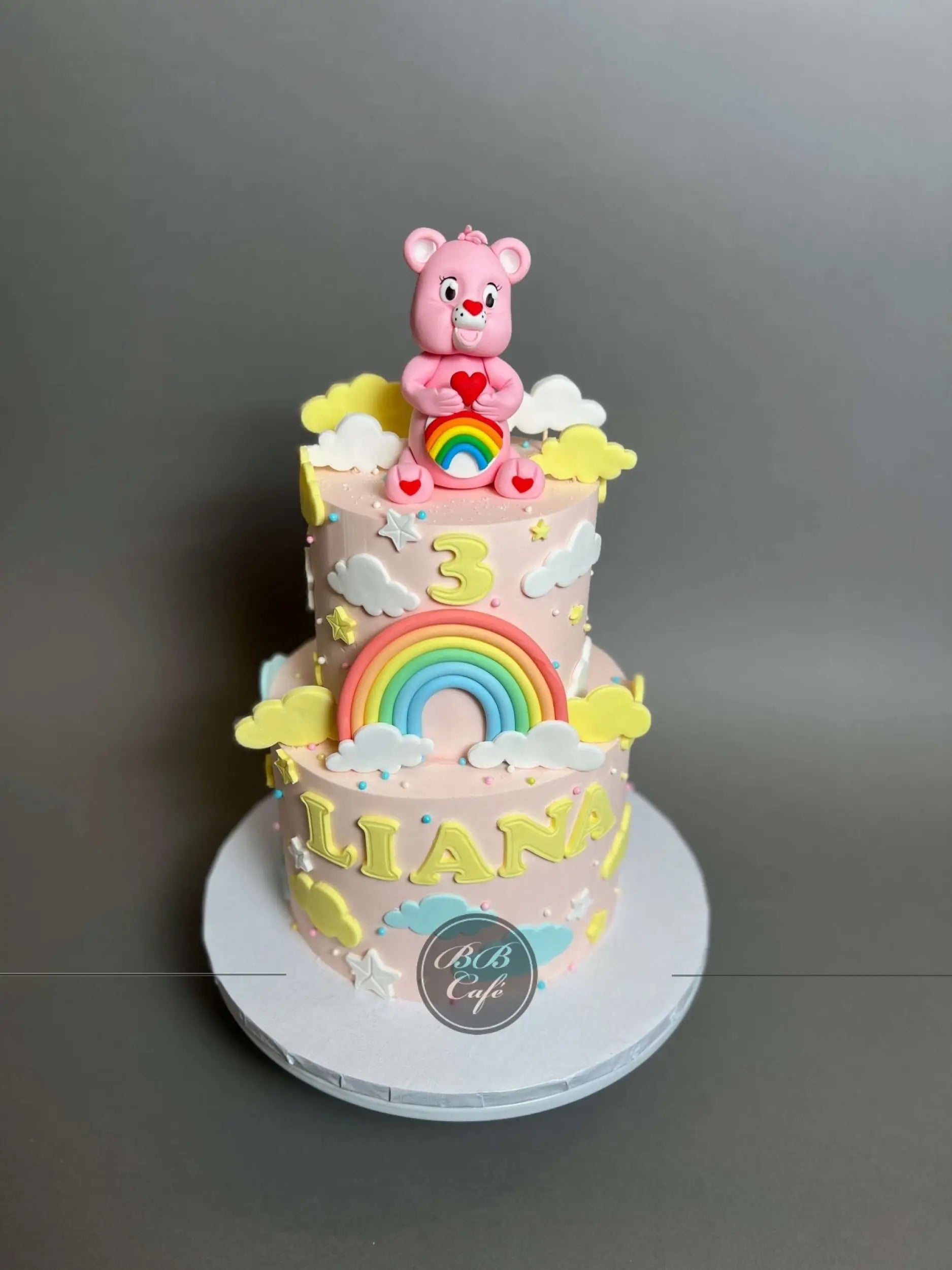 Care bears on buttercream - custom cake