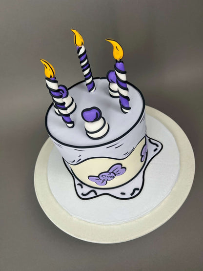 Cartoon pop-art cake - custom cake