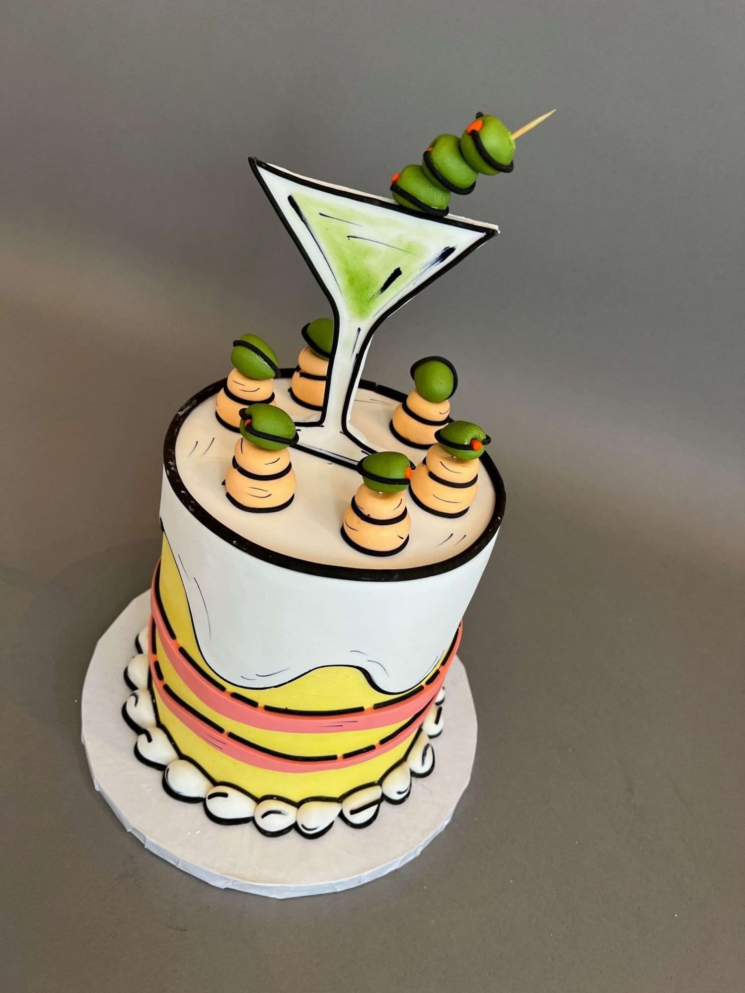 Cartoon pop-art cake - custom cake