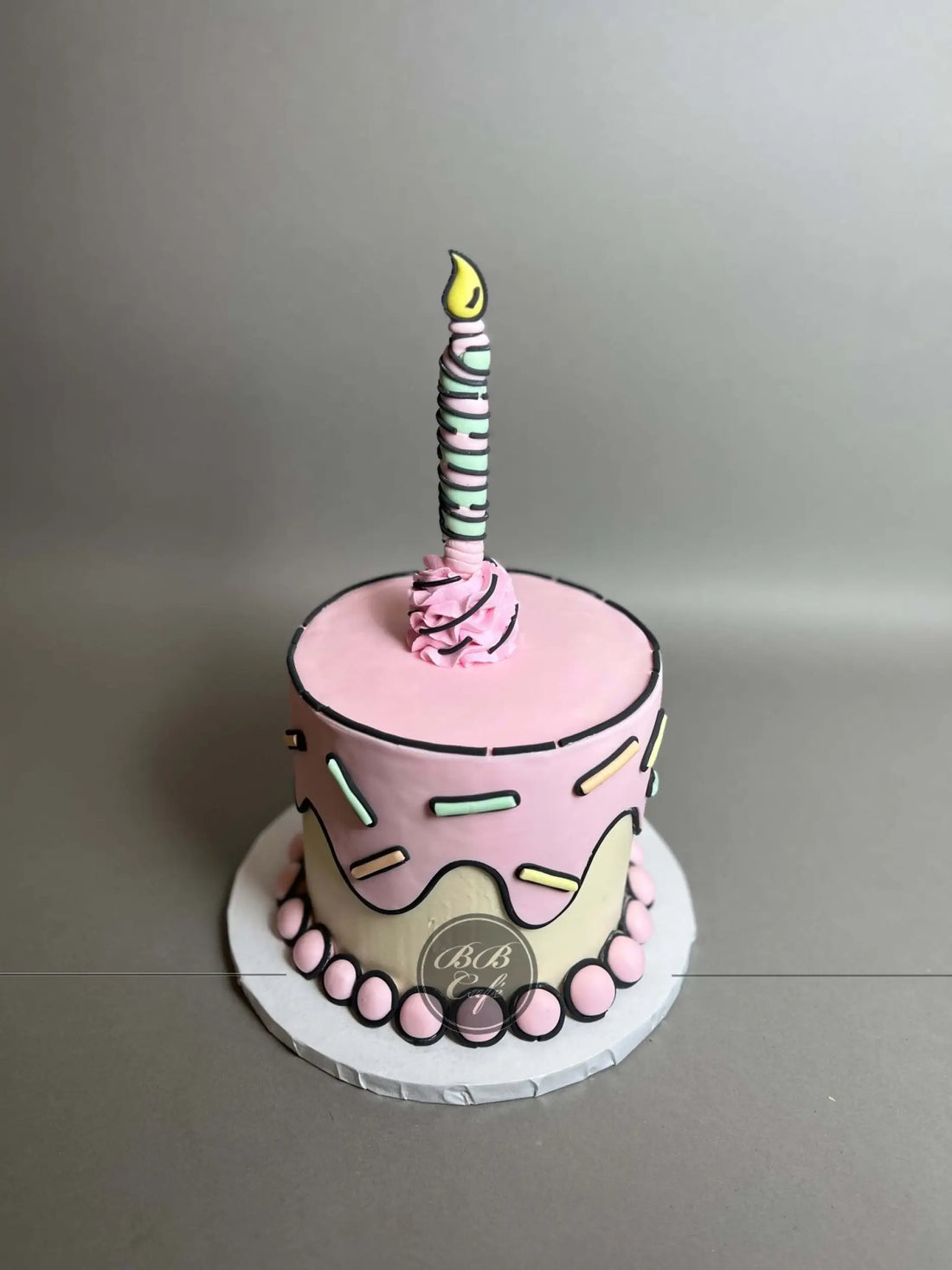 Cartoon pop - art cake - custom