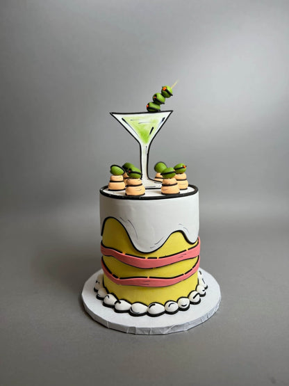 Cartoon pop-art cake - custom cake