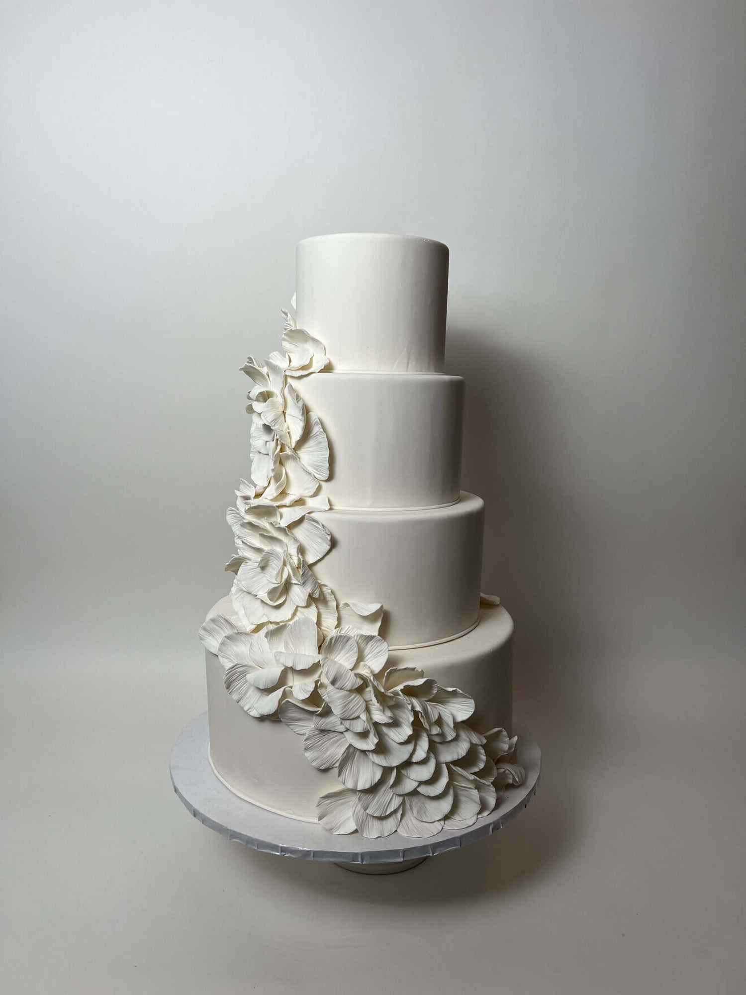 Cascading petals - wedding cake