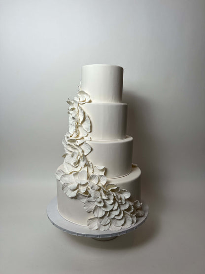 Cascading petals - wedding cake