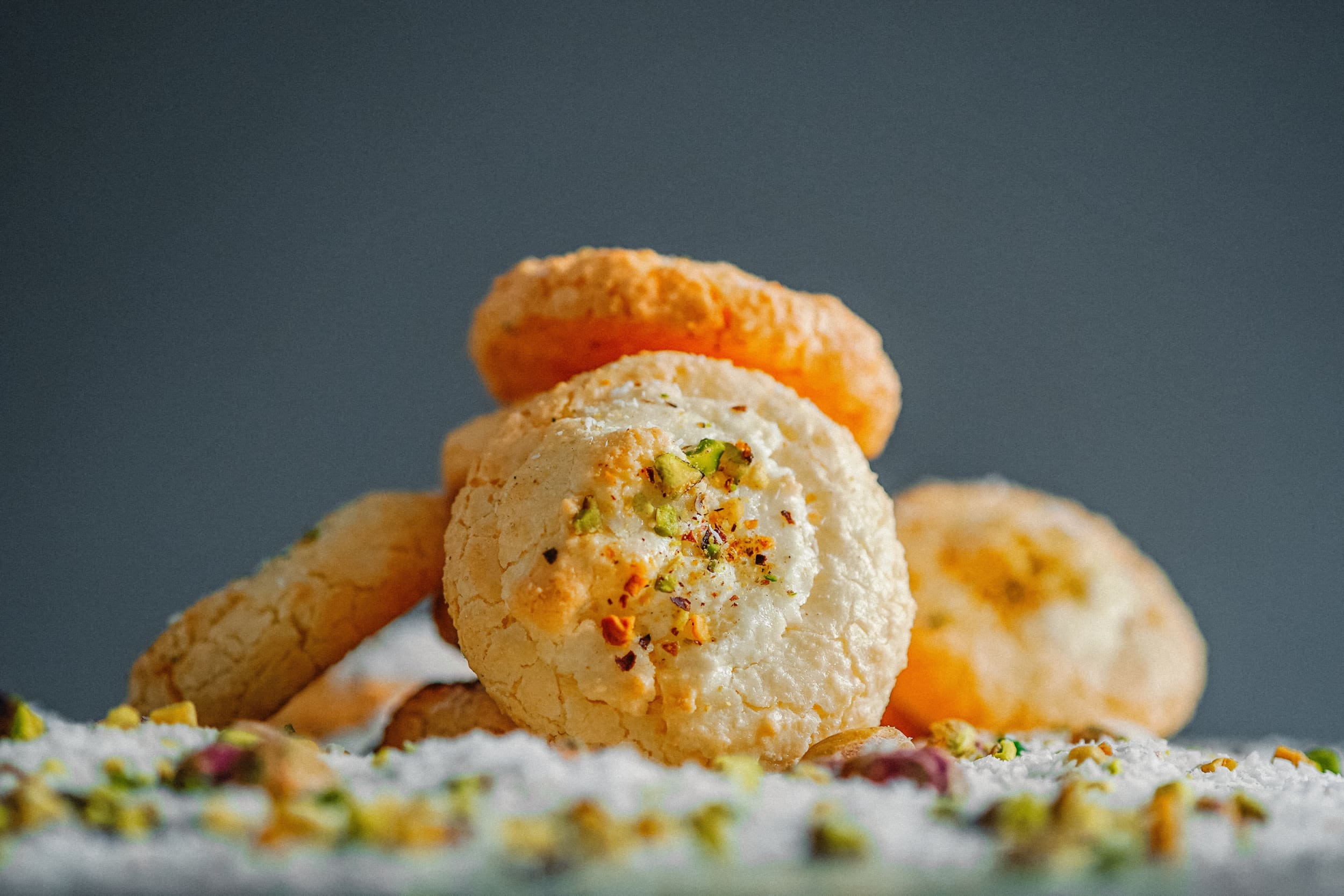 Coconut macaroon cookies - شیرنی نارگیلی - cookie
