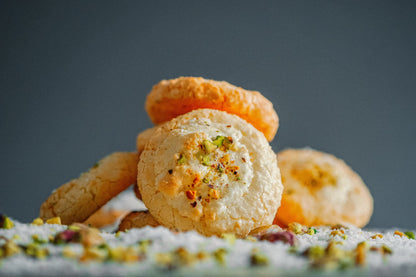 Coconut macaroon cookies - شیرنی نارگیلی - cookie