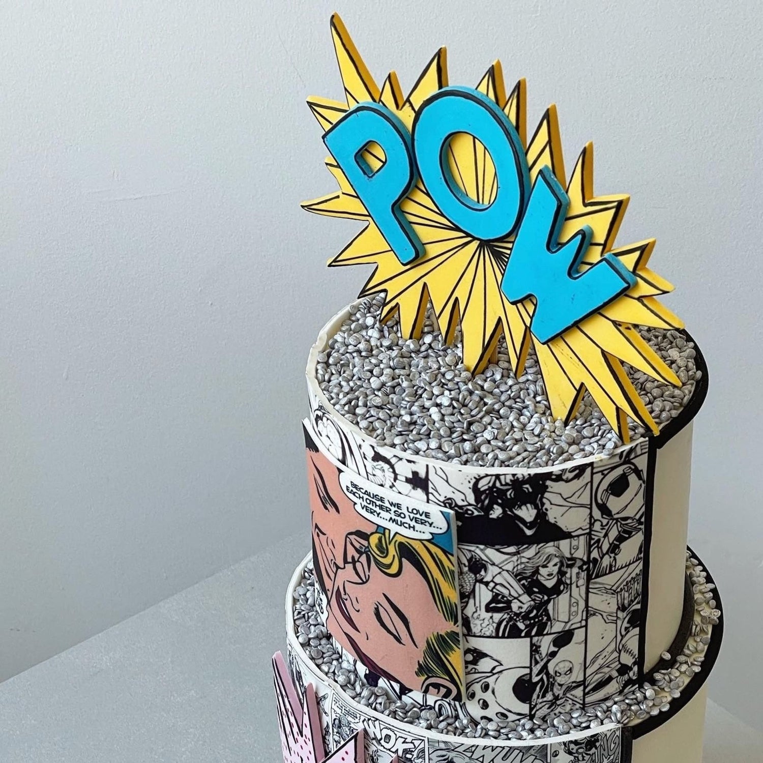 Comic strip edible print - custom cake