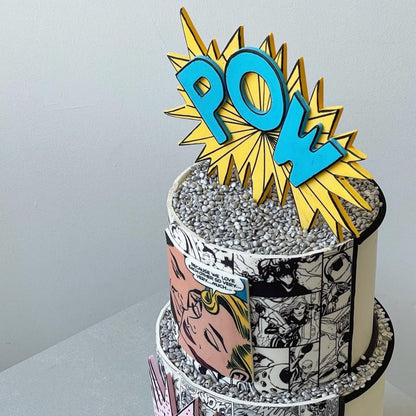 Comic strip edible print - custom cake