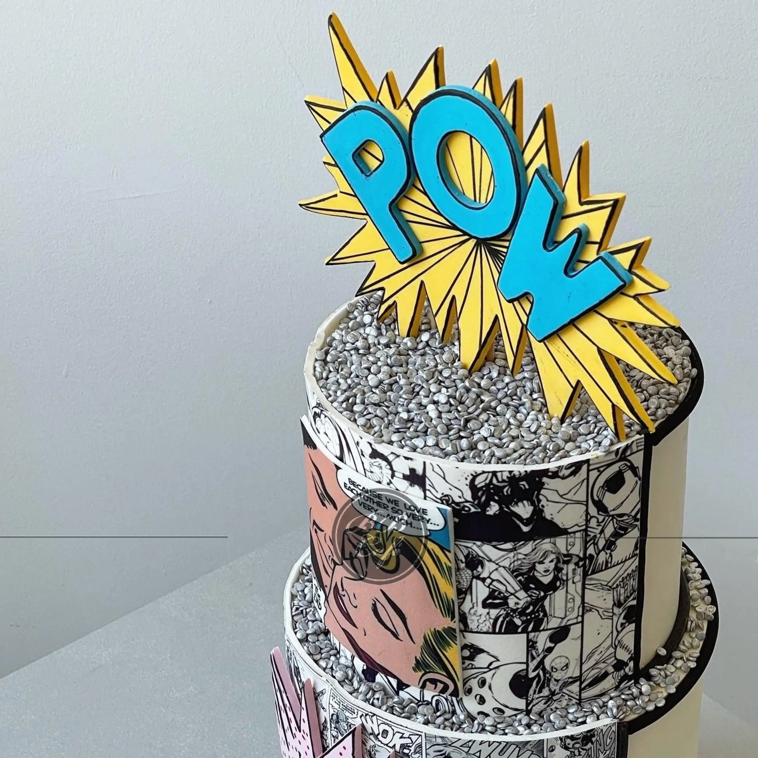 Comic strip edible print - custom cake