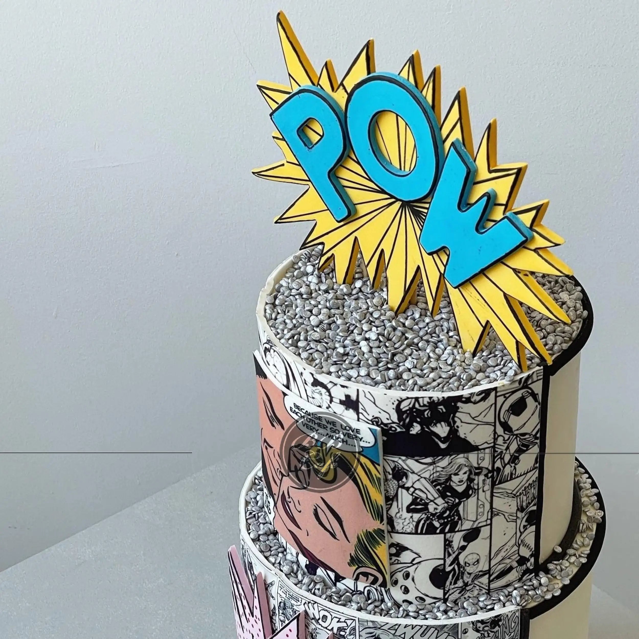 Comic strip edible print - custom cake