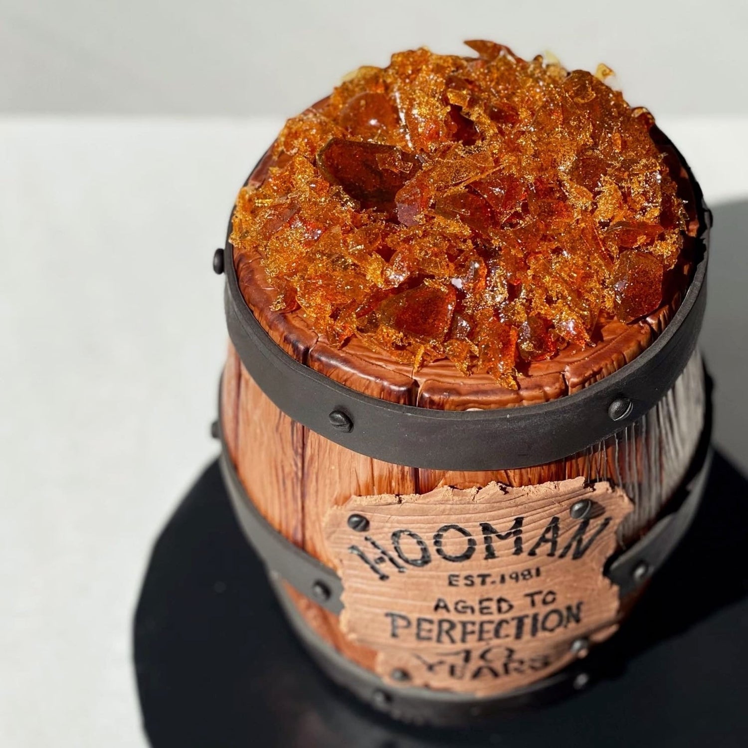Custom 3d alcohol barrel cake - custom cake