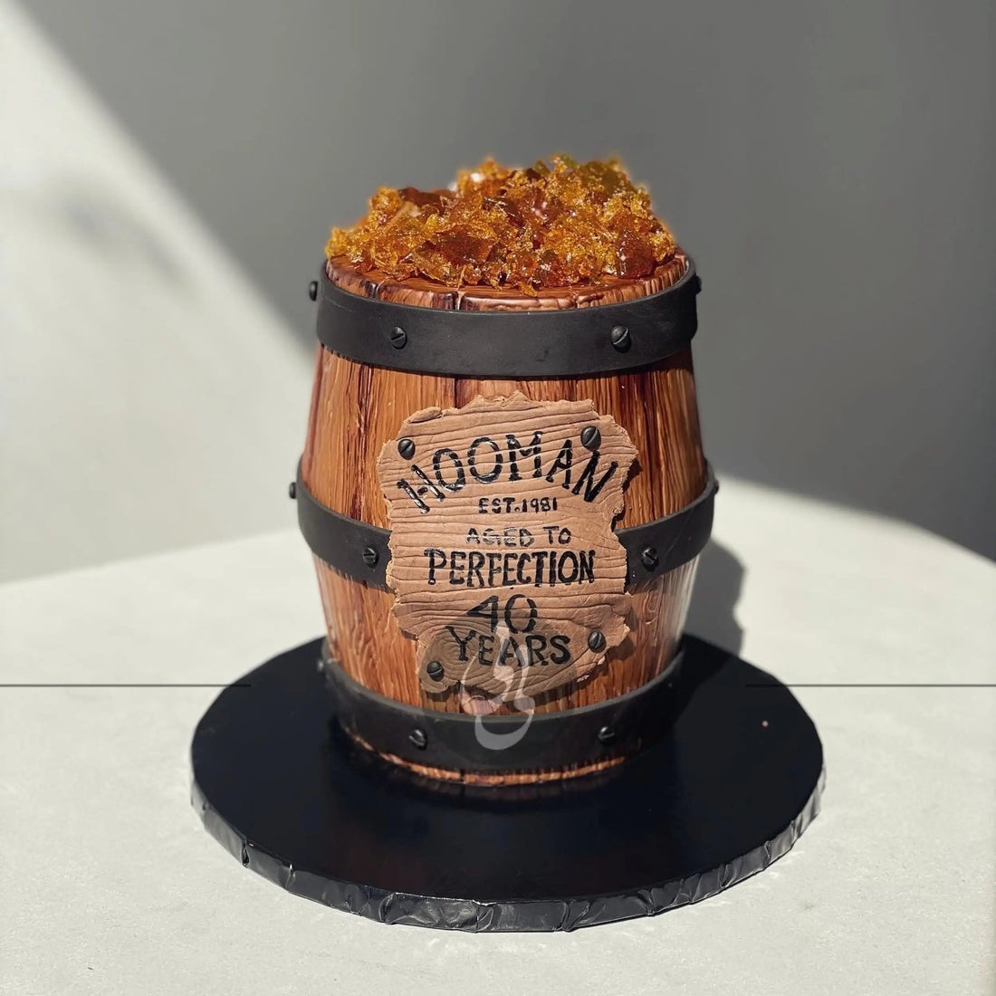 Custom 3d alcohol barrel cake - custom cake