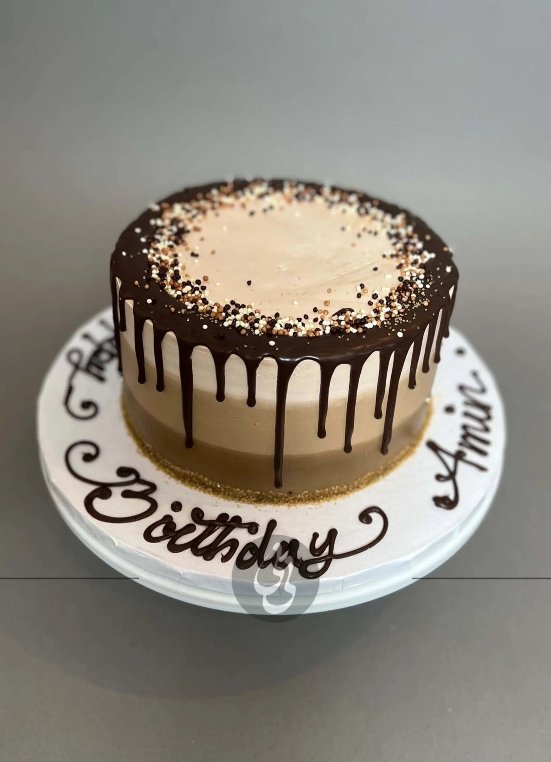 Drips on whipped cream - custom cake