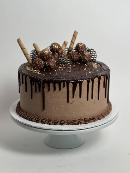 Drips on whipped cream - custom cake