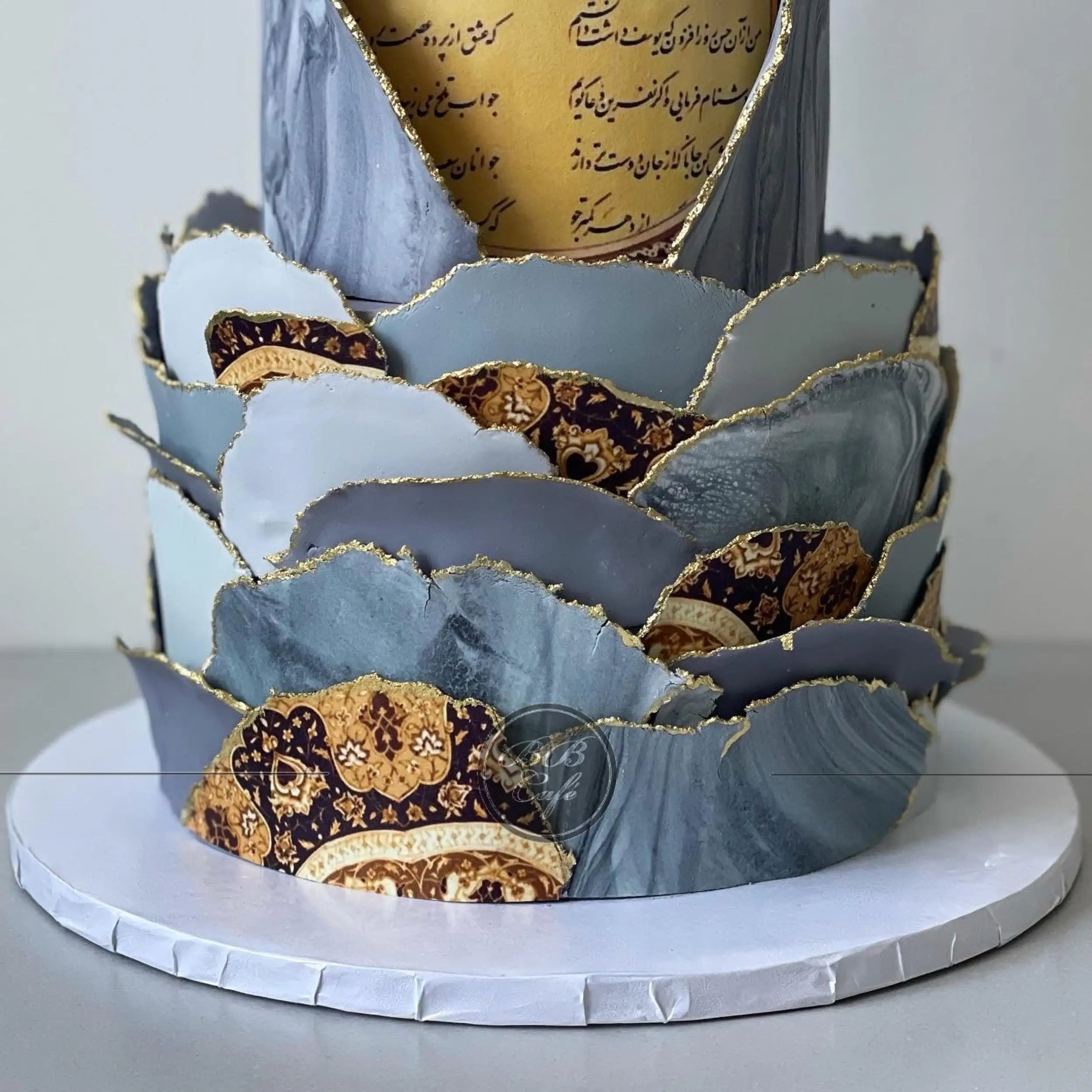 Edible print on layered fondant cake - custom