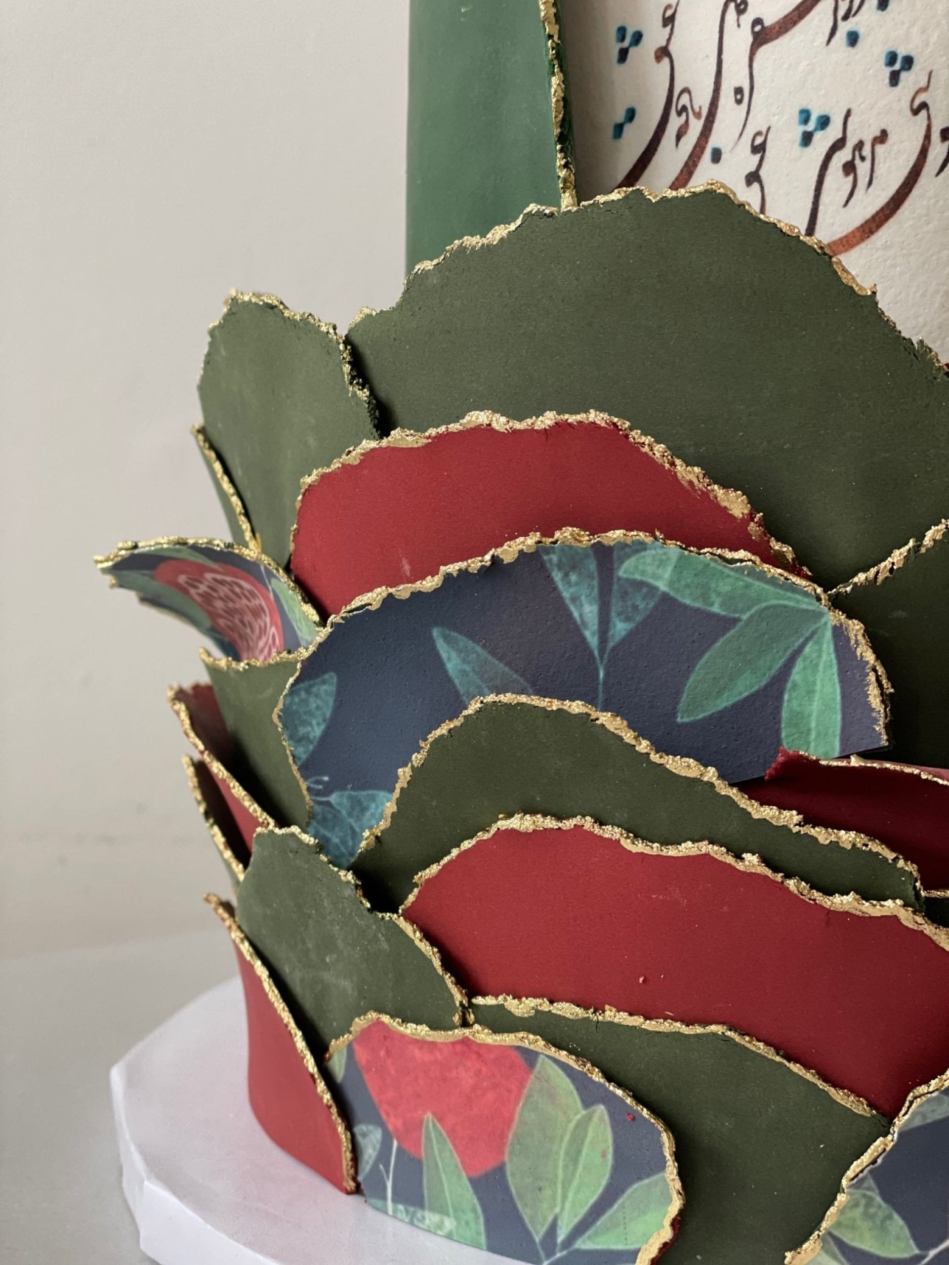 Edible print on layered fondant cake - custom cake
